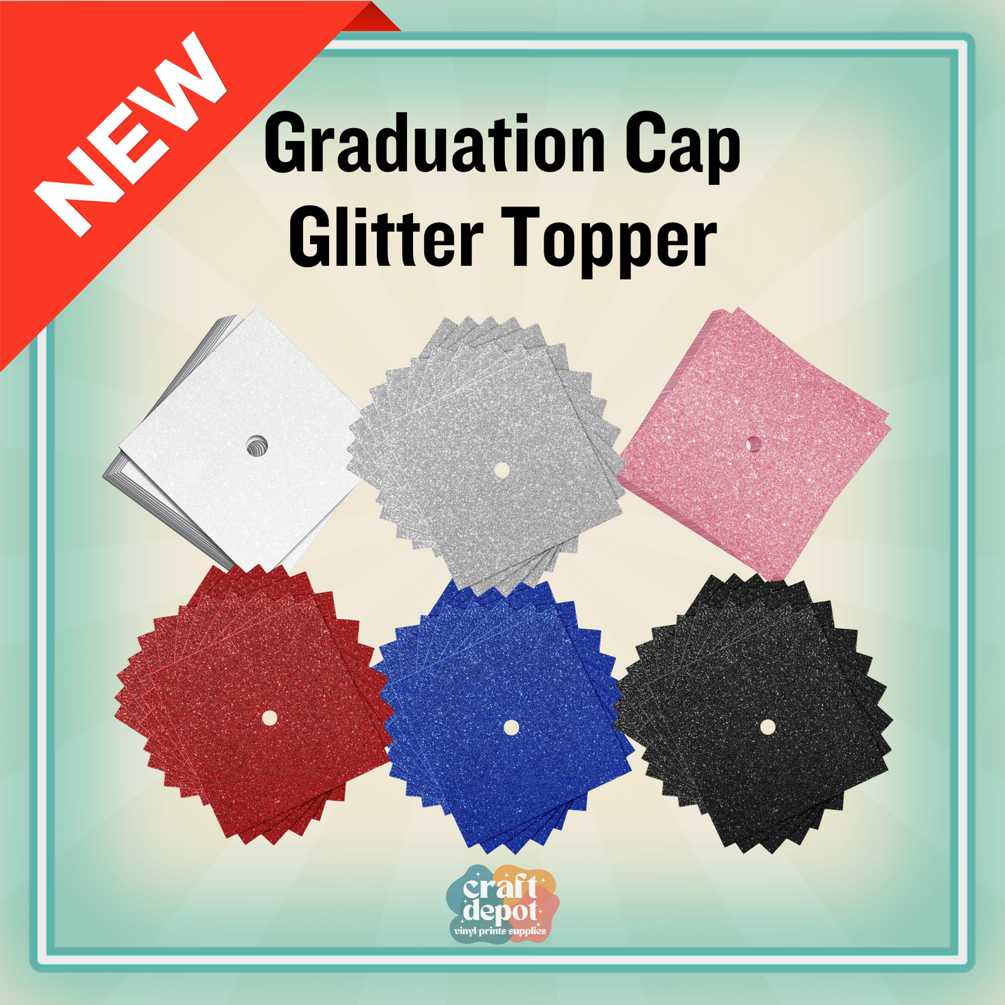 Graduation Glitter Cap Topper