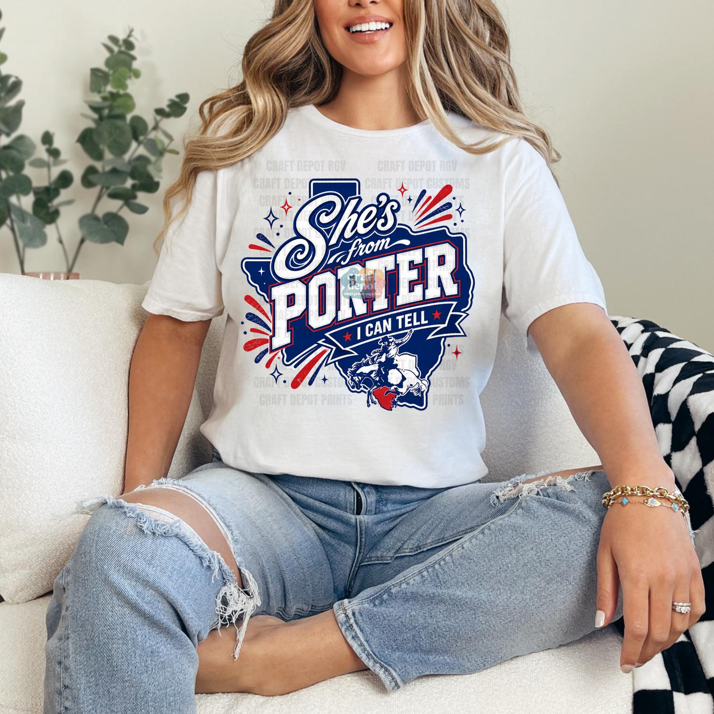 DTF PRINT-She's from Porter