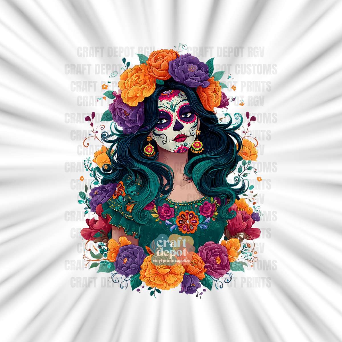 DTF PRINT-Catrina-Dia De Los Muertos-15