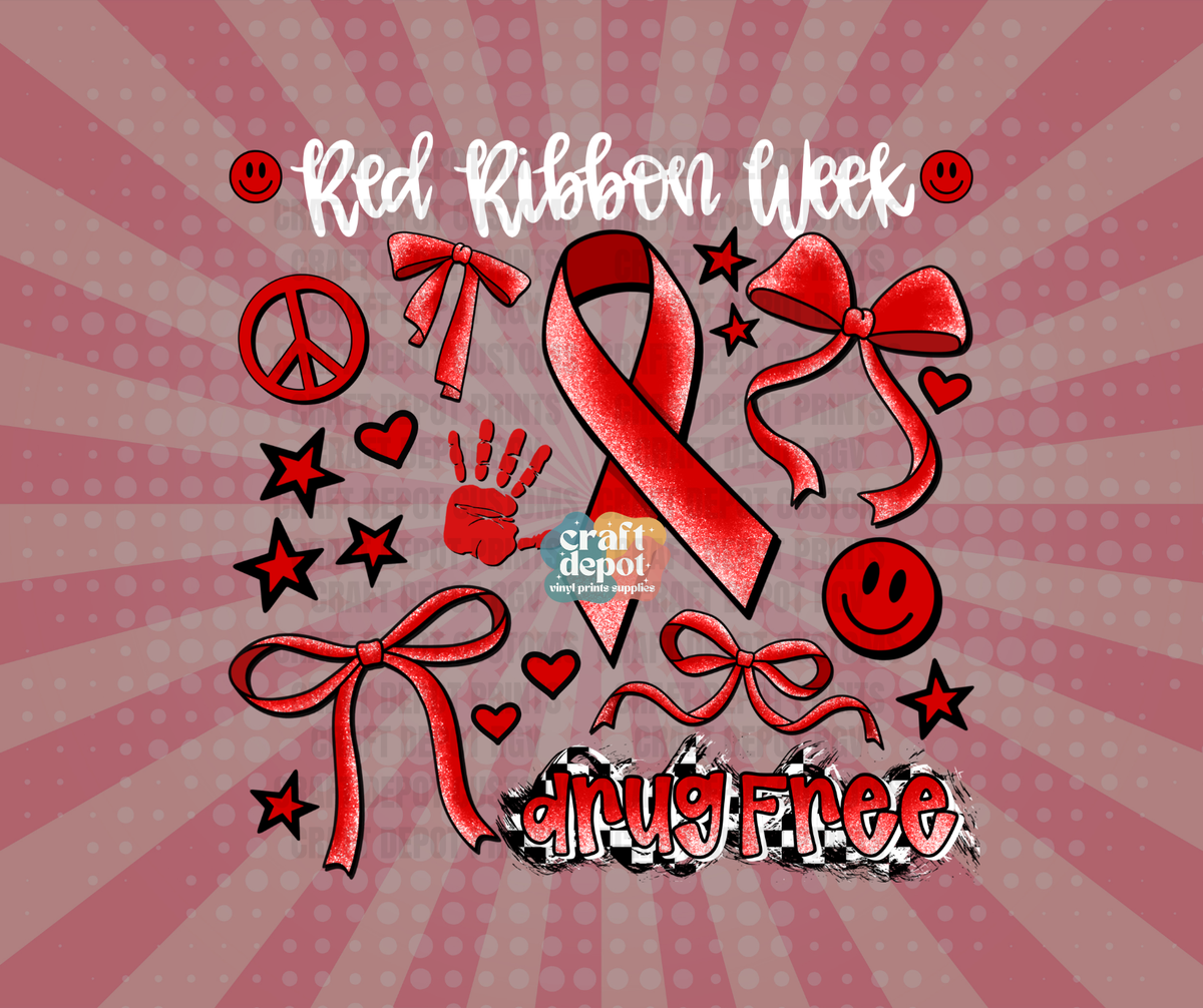DTF PRINT-Red Ribbon Week-Drug Free-October-27