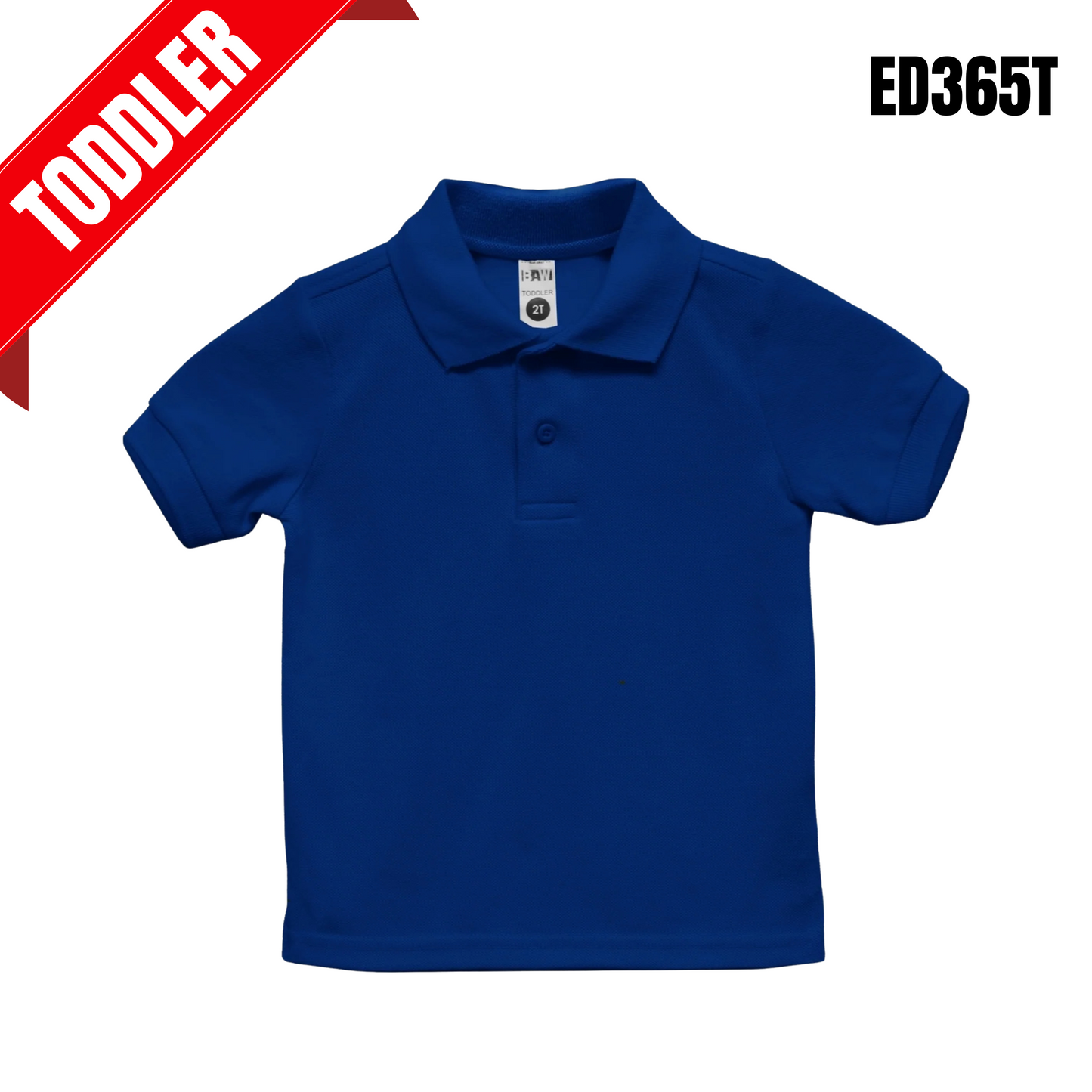 PRE-ORDER-BLANK-ED365 Toddler Polo
