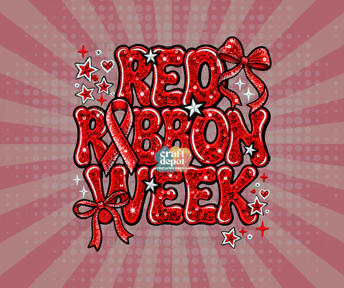 DTF PRINT-Red Ribbon Week-Drug Free-October-28