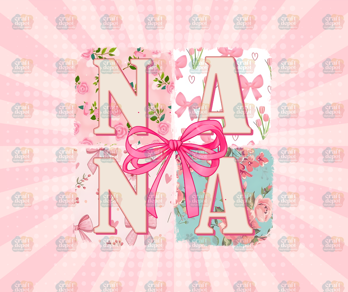DTF PRINT-Mom-Vintage Floral NANA