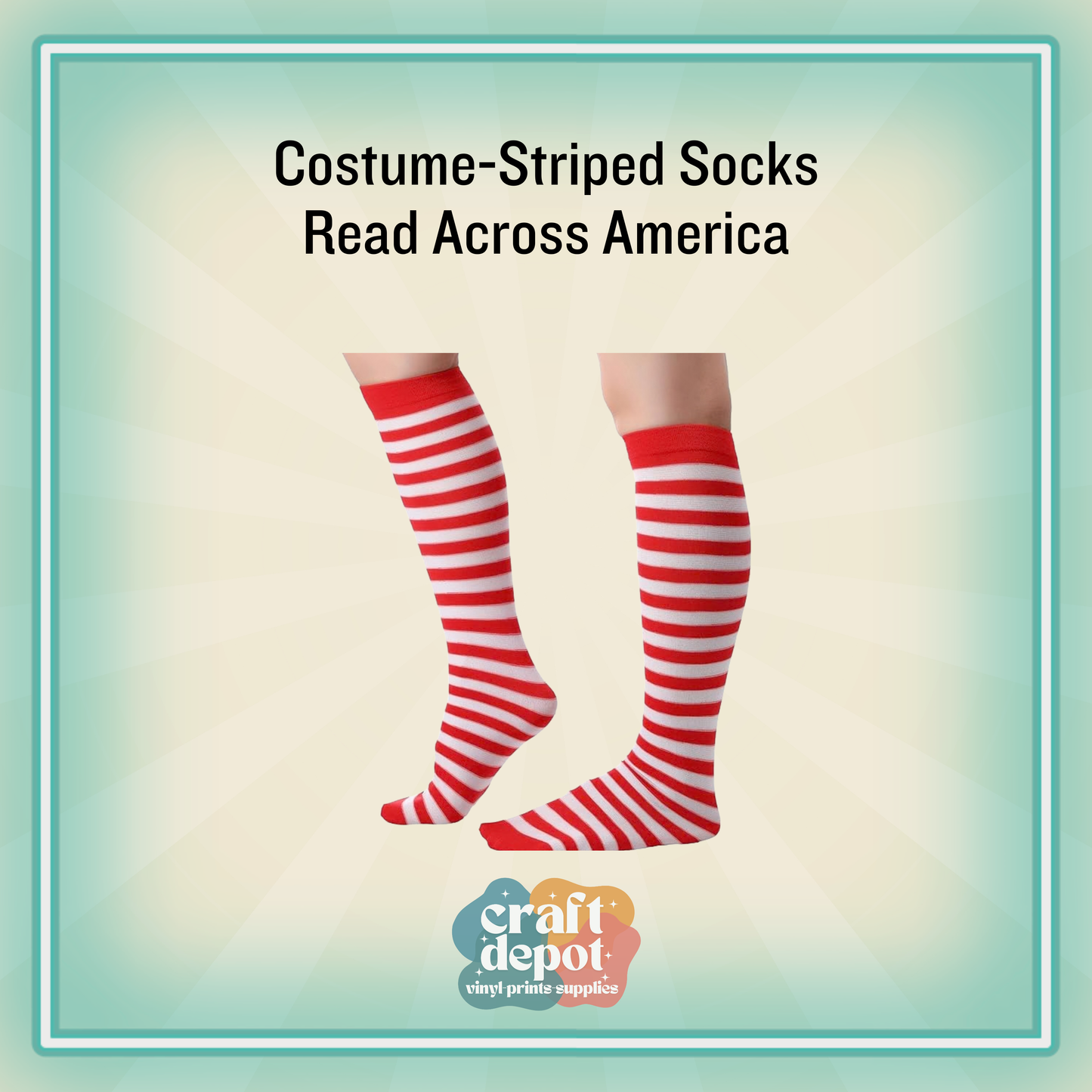 Costume-Striped Socks Read Across America