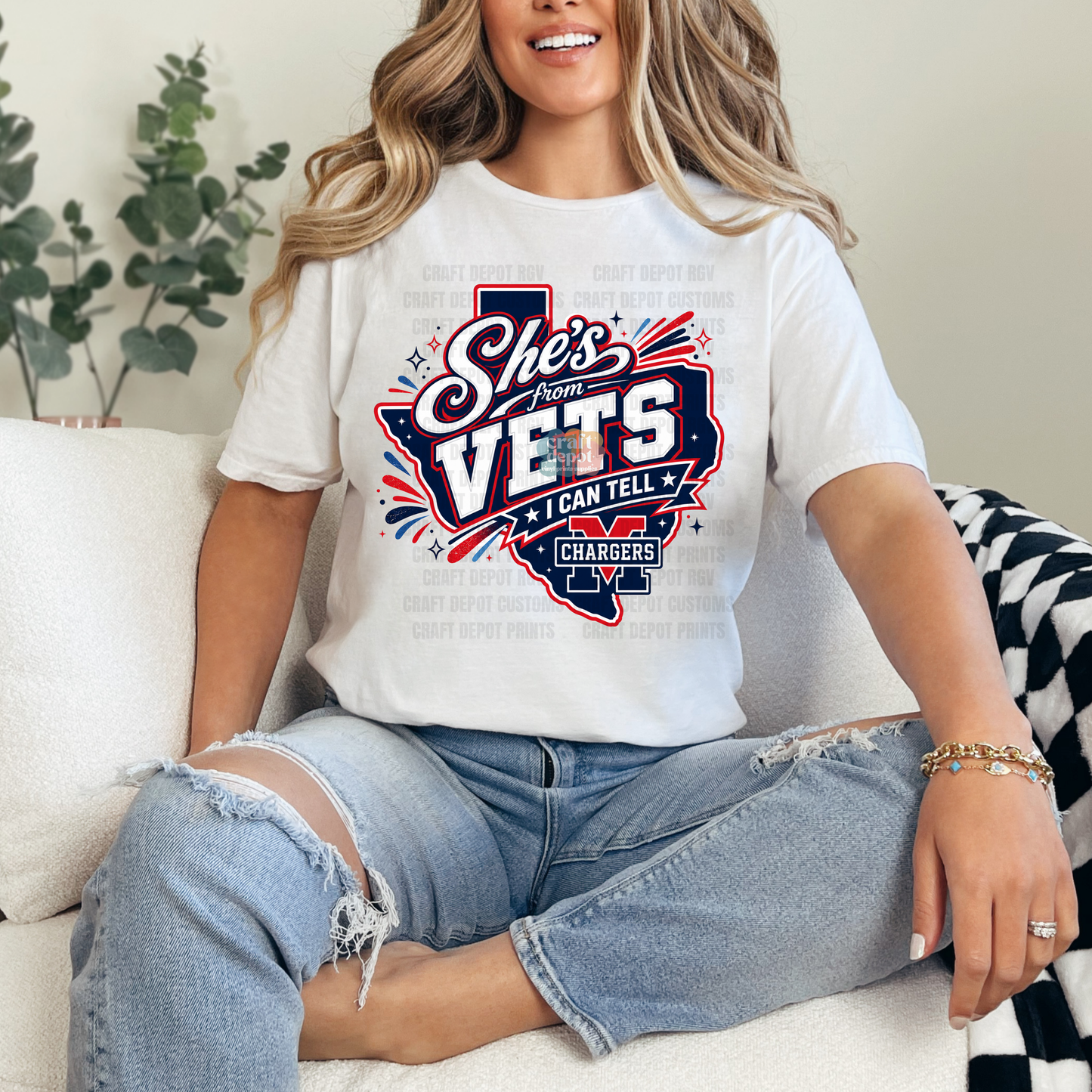 DTF PRINT-She's from Vets