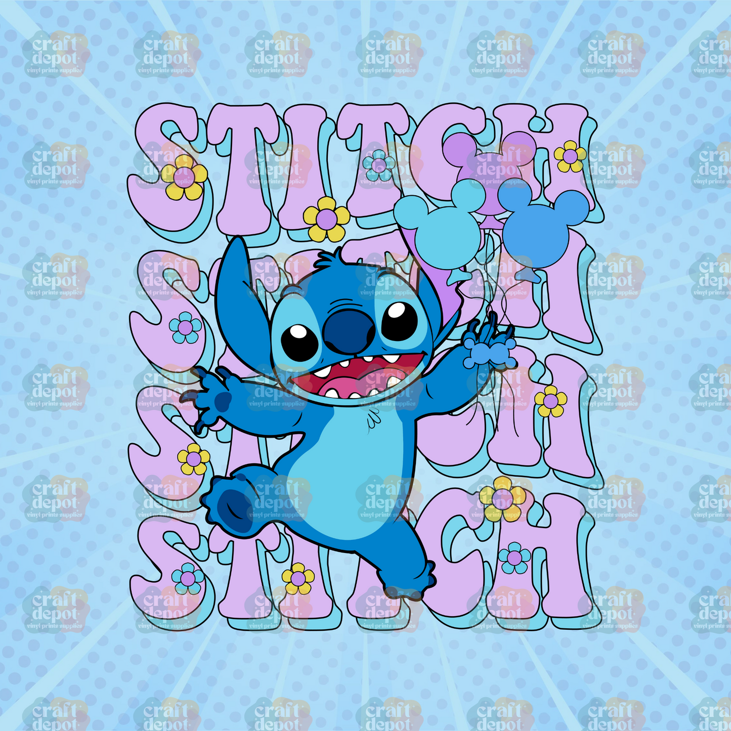 DTF PRINT-Blue Alien-1