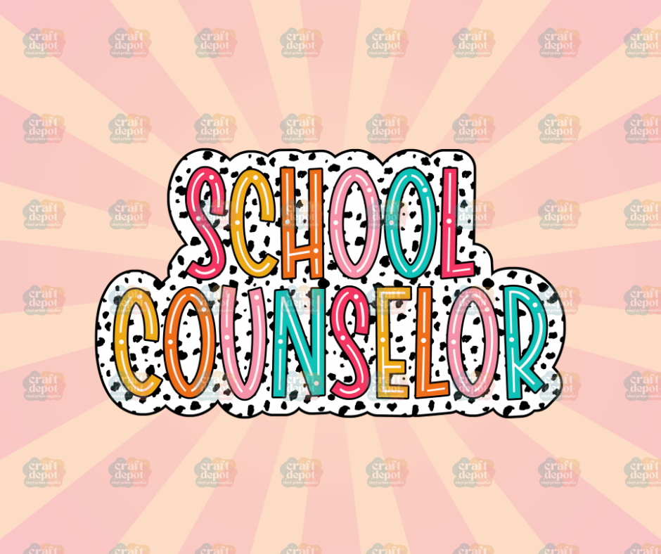 DTF PRINT-School Counselor Colorful