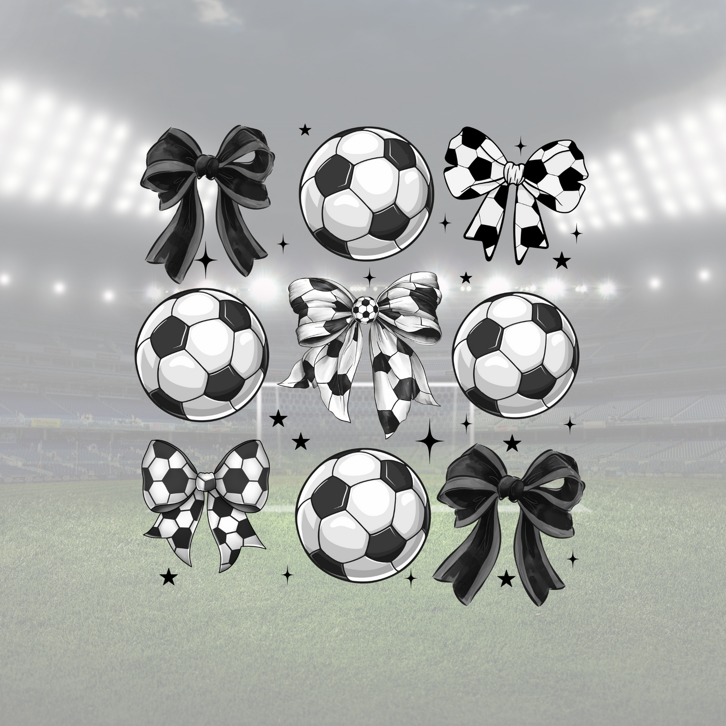 DTF PRINT-Soccer-Coquette Bows