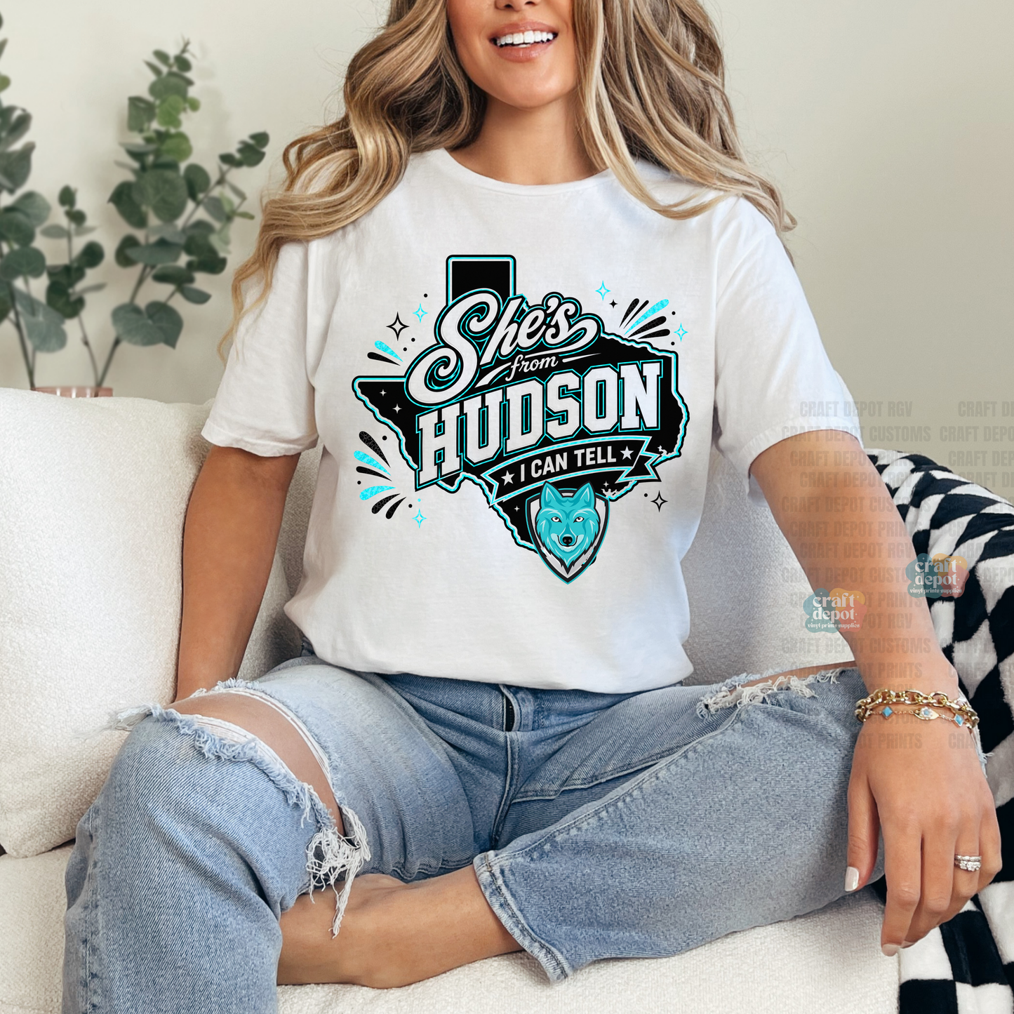 DTF PRINT-She's from Hudson