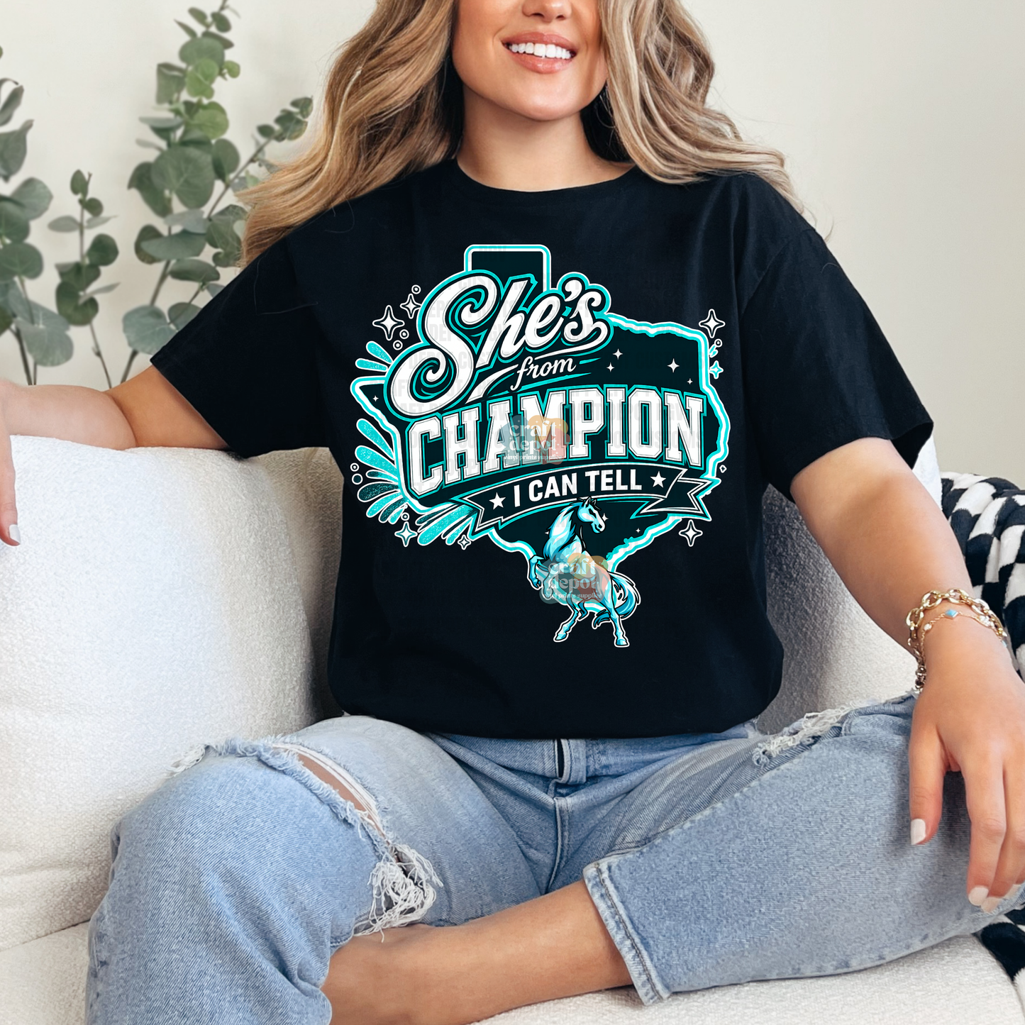 DTF PRINT-She's from Champion