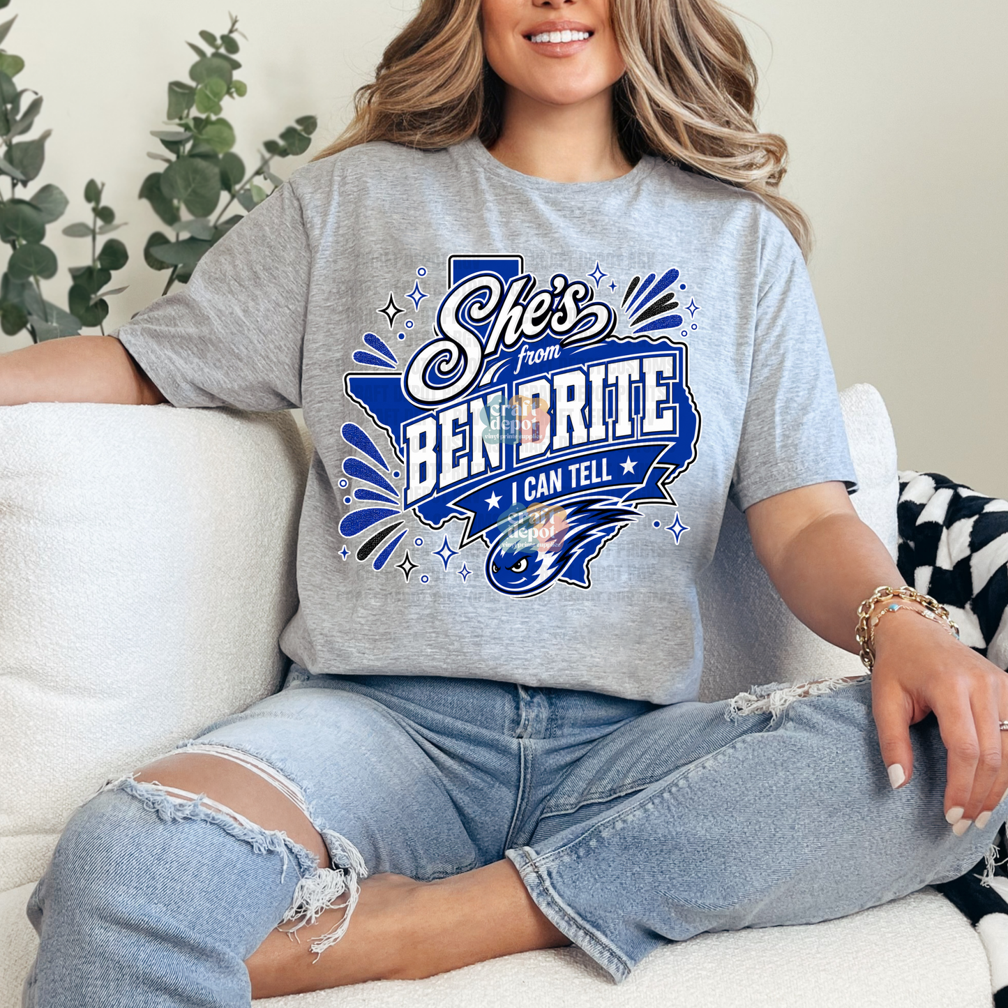 DTF PRINT-She's from Ben Brite