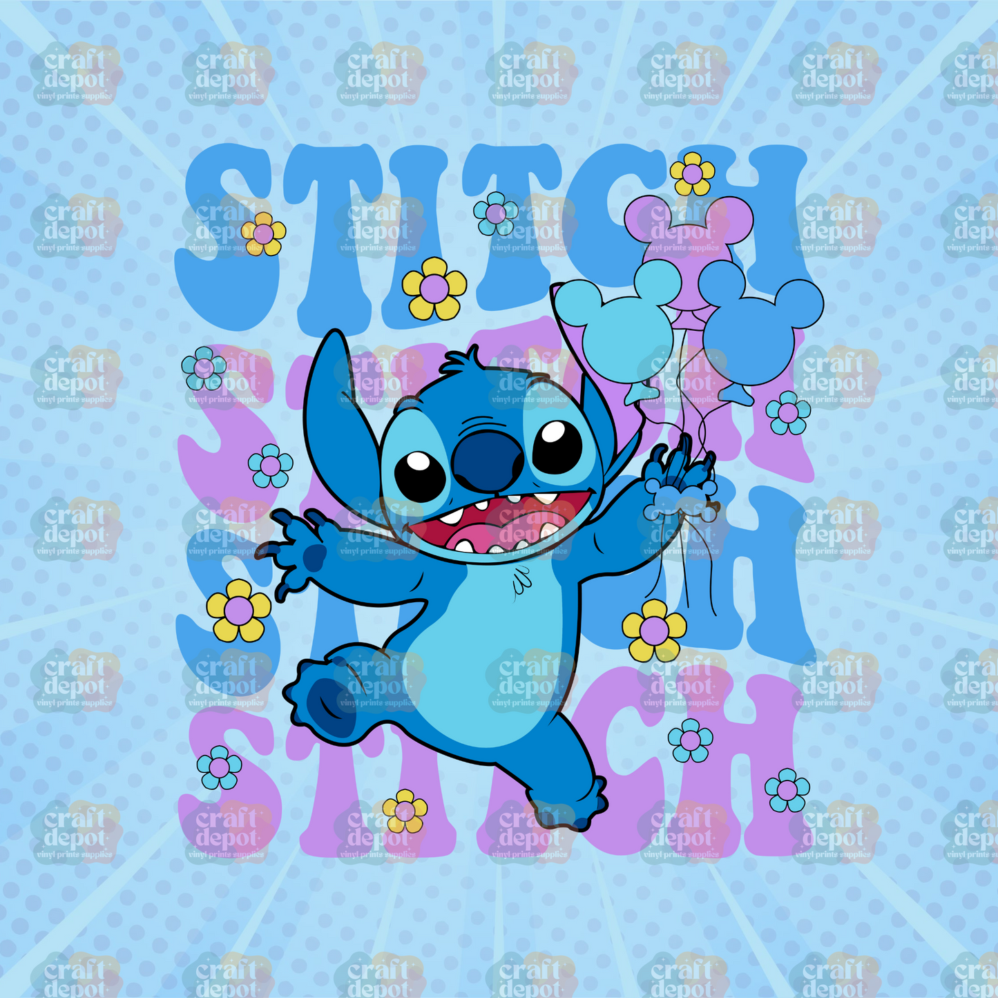 DTF PRINT-Blue Alien-3