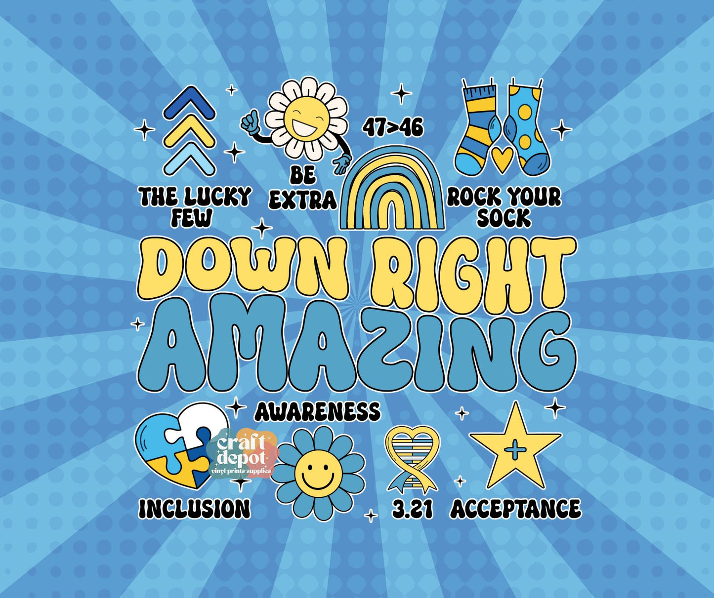 DTF PRINT-Down Syndrome Awareness 5