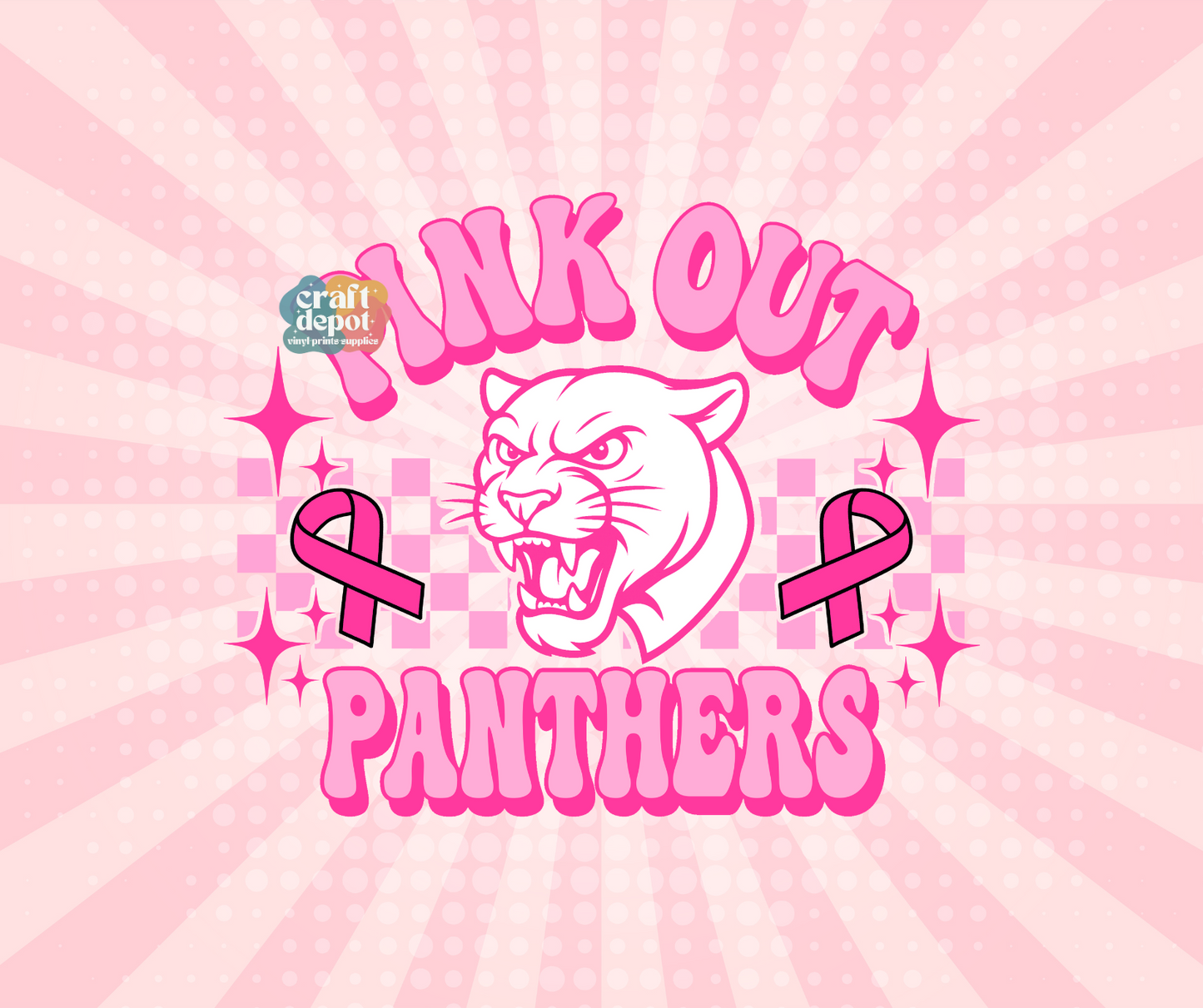 DTF PRINT- Pink Out-Breast Cancer Awareness-Panthers