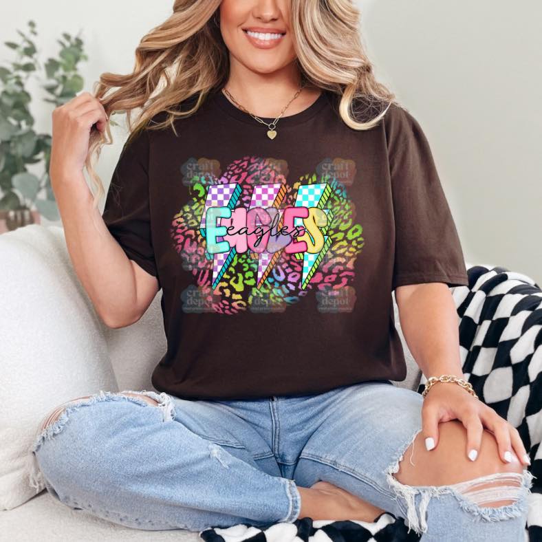 DTF Print-Mascot Preppy Neon-School Teams