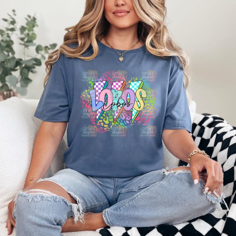 DTF Print-Mascot Preppy Neon-School Teams