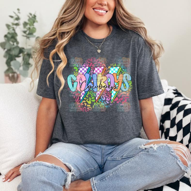 DTF Print-Mascot Preppy Neon-School Teams