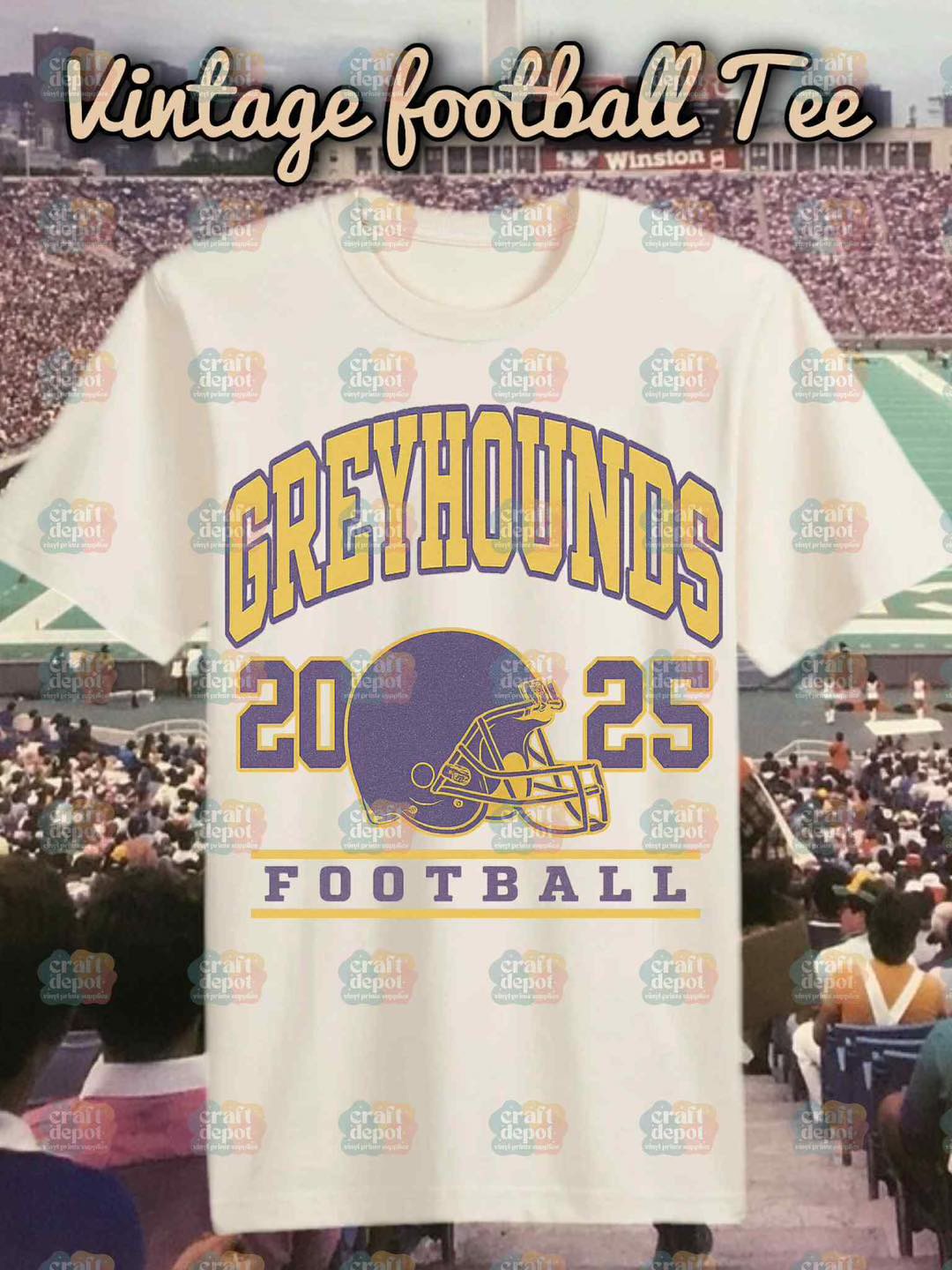 DTF Print-High School Football Vintage Designs-School Teams