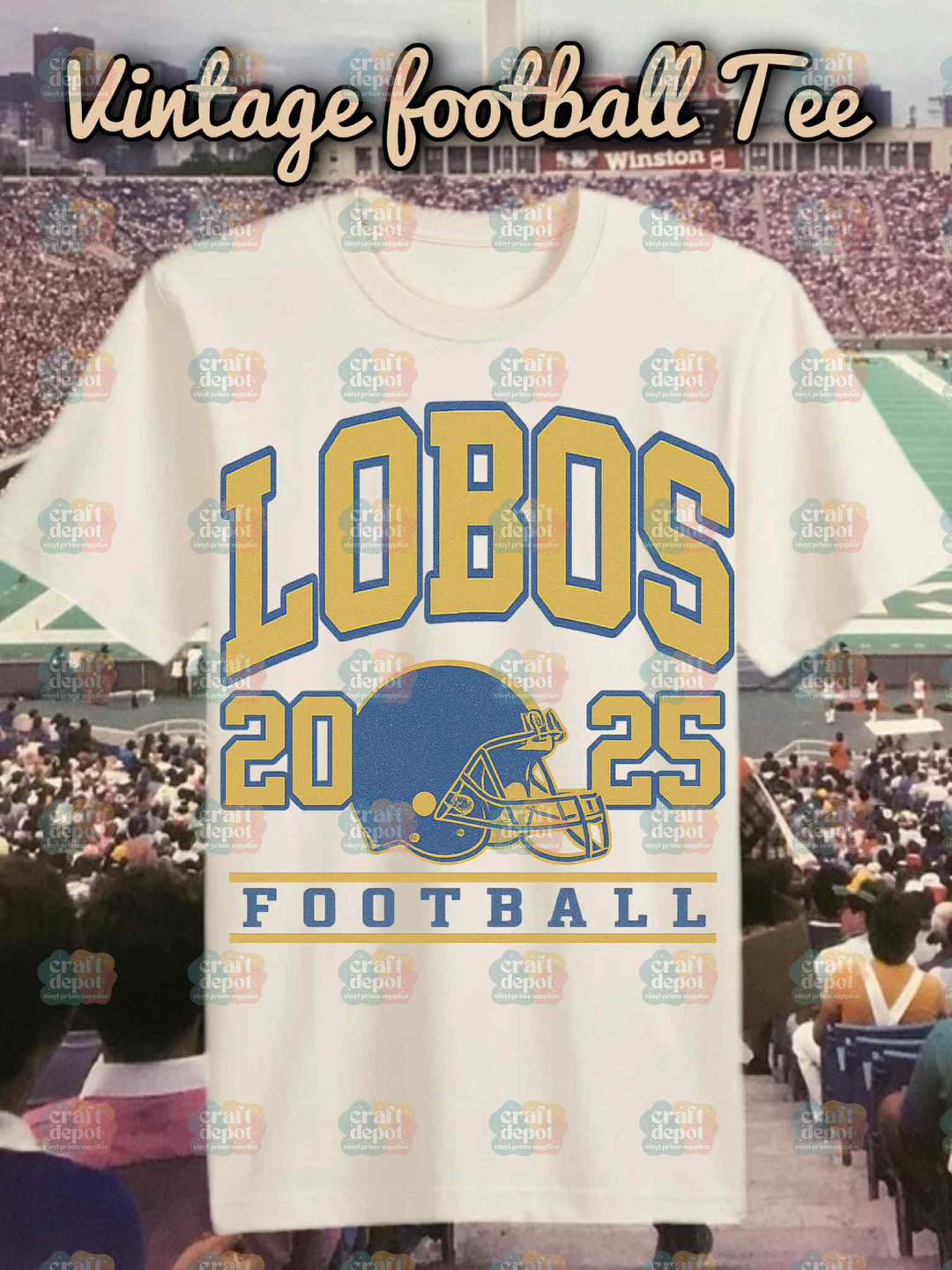 DTF Print-High School Football Vintage Designs-School Teams