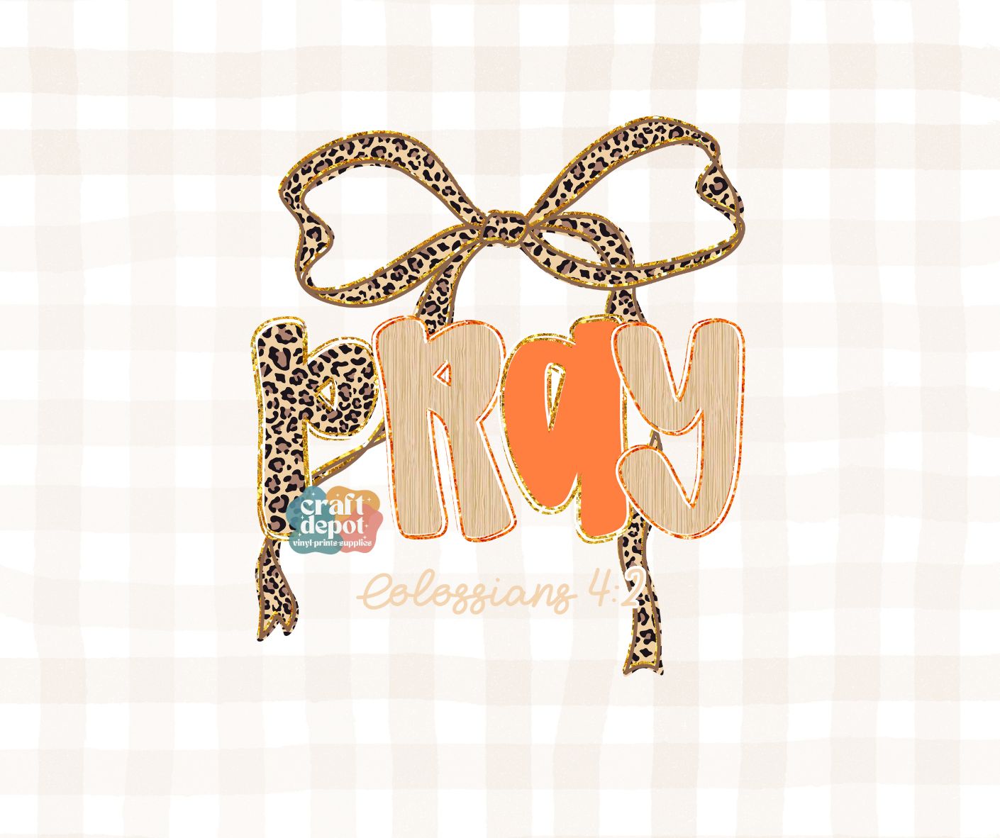 DTF PRINT- Fall 7-Leopard Bow-Pray