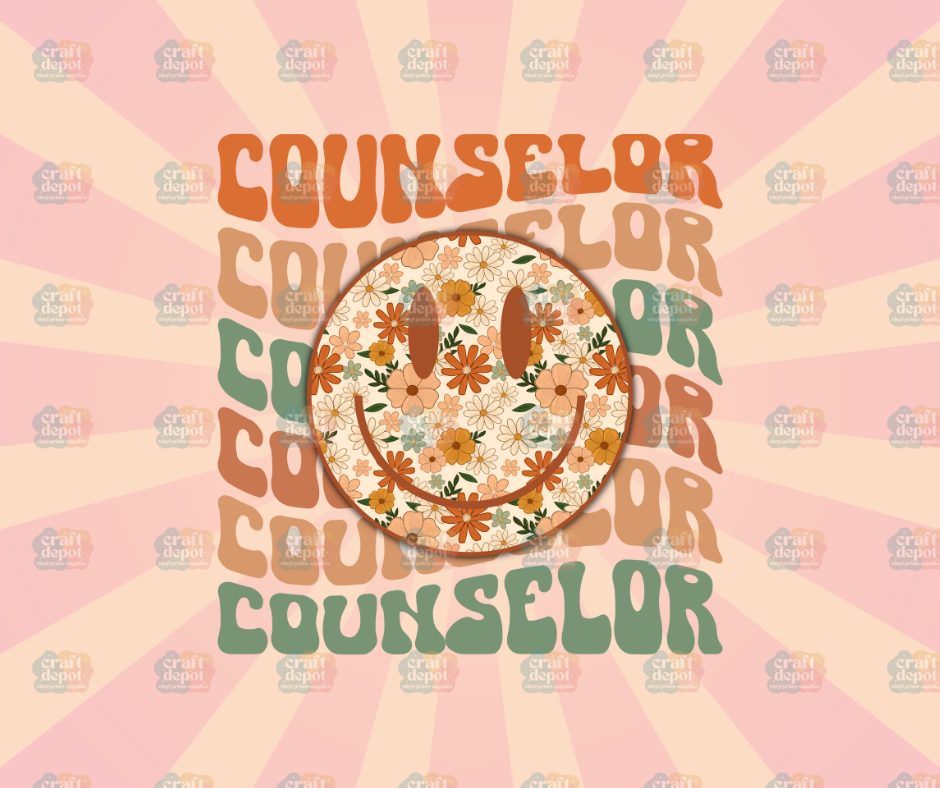 DTF PRINT-School Counselor Smiley