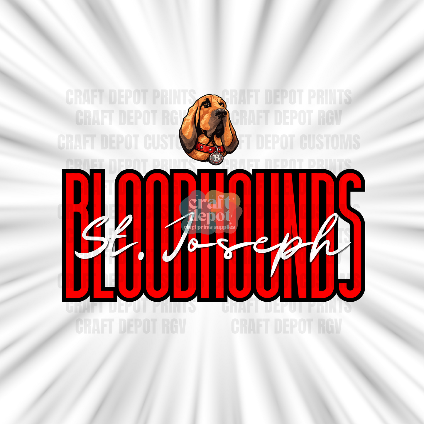 DTF PRINT-School Pride- St. Joseph Bloodhounds