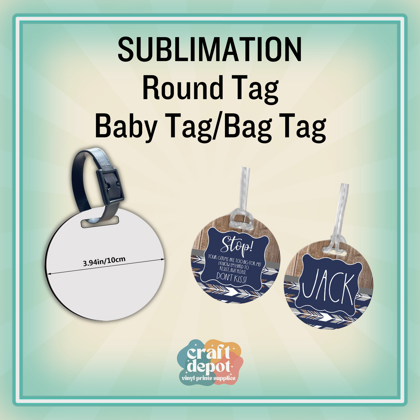 Sublimation-Round Tag-4inch