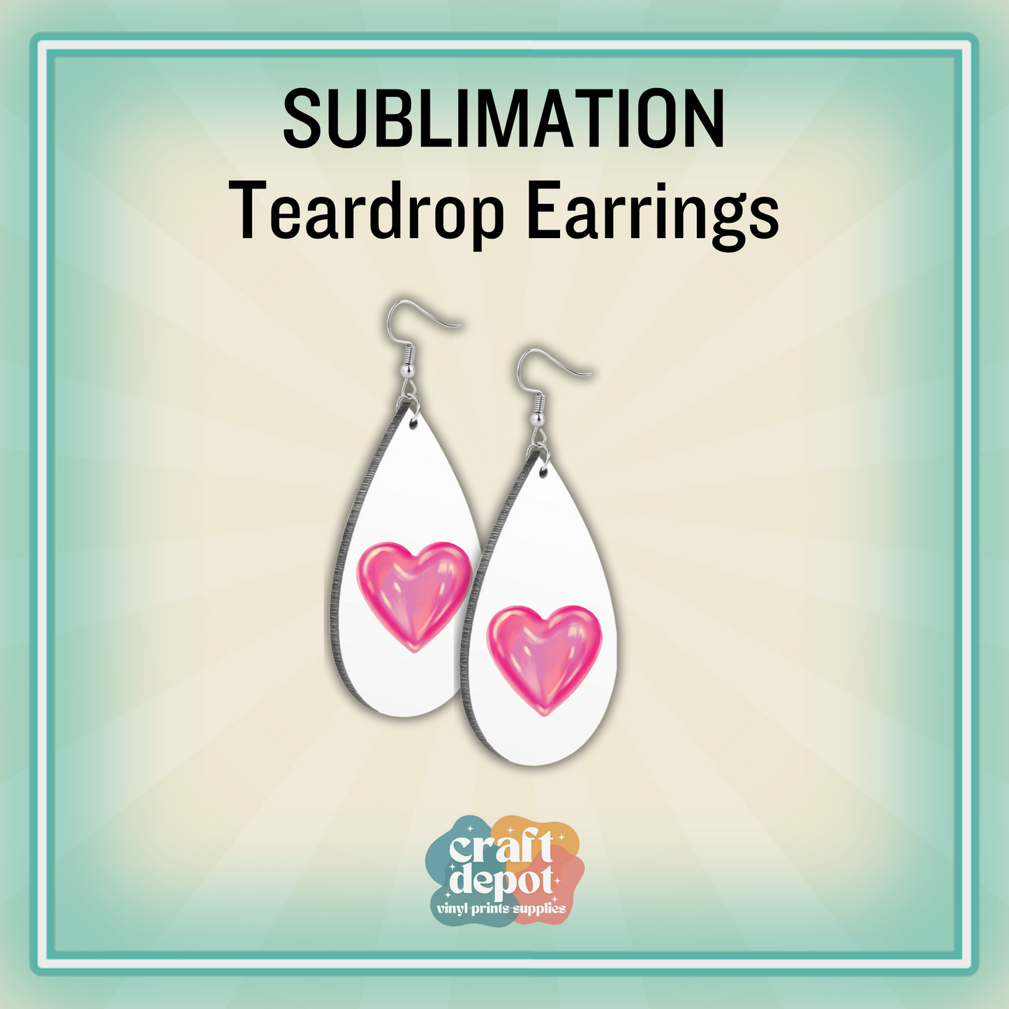 Sublimation Teardrop Earrings