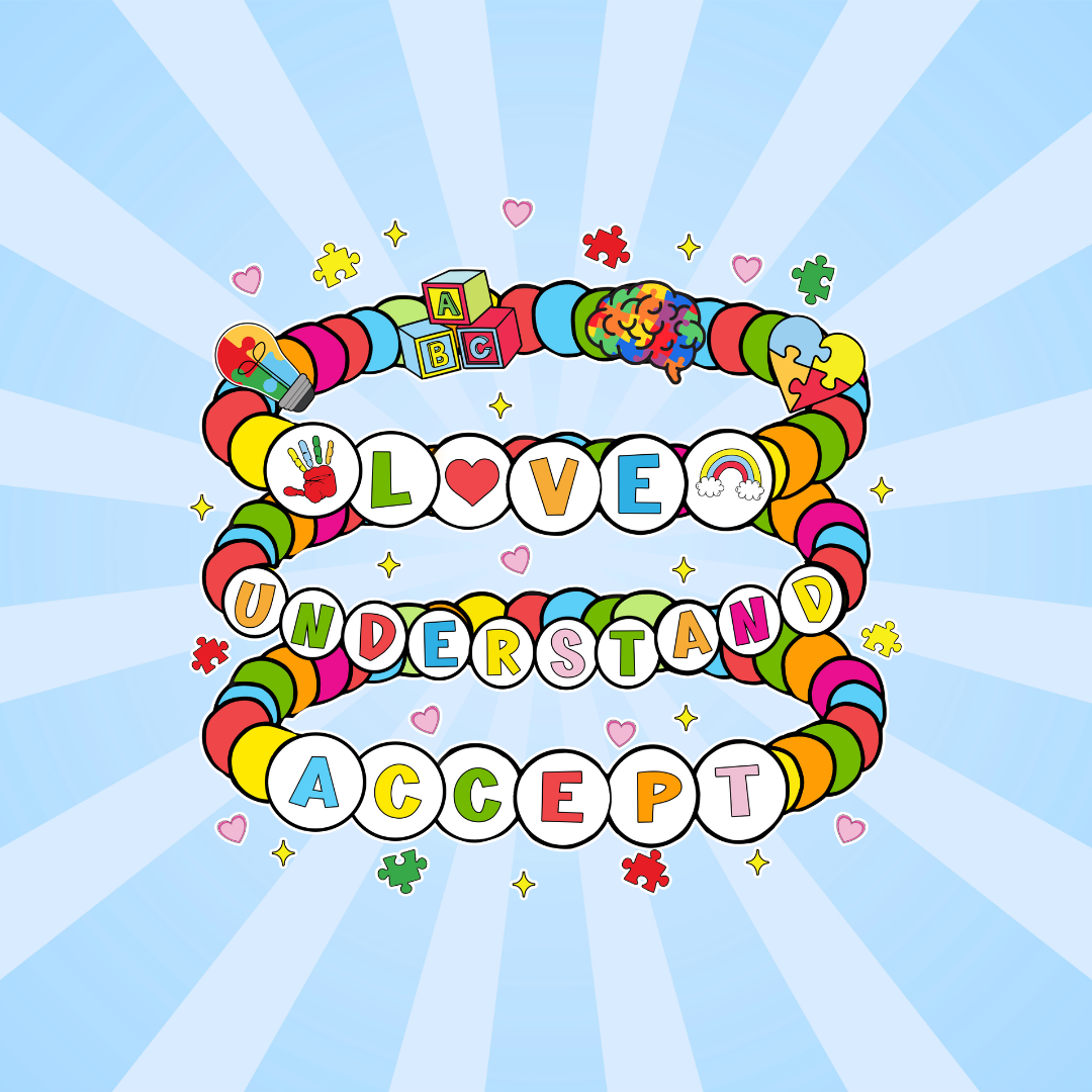 DTF PRINT-Love Understand Accept Bracelets -Autism Awareness