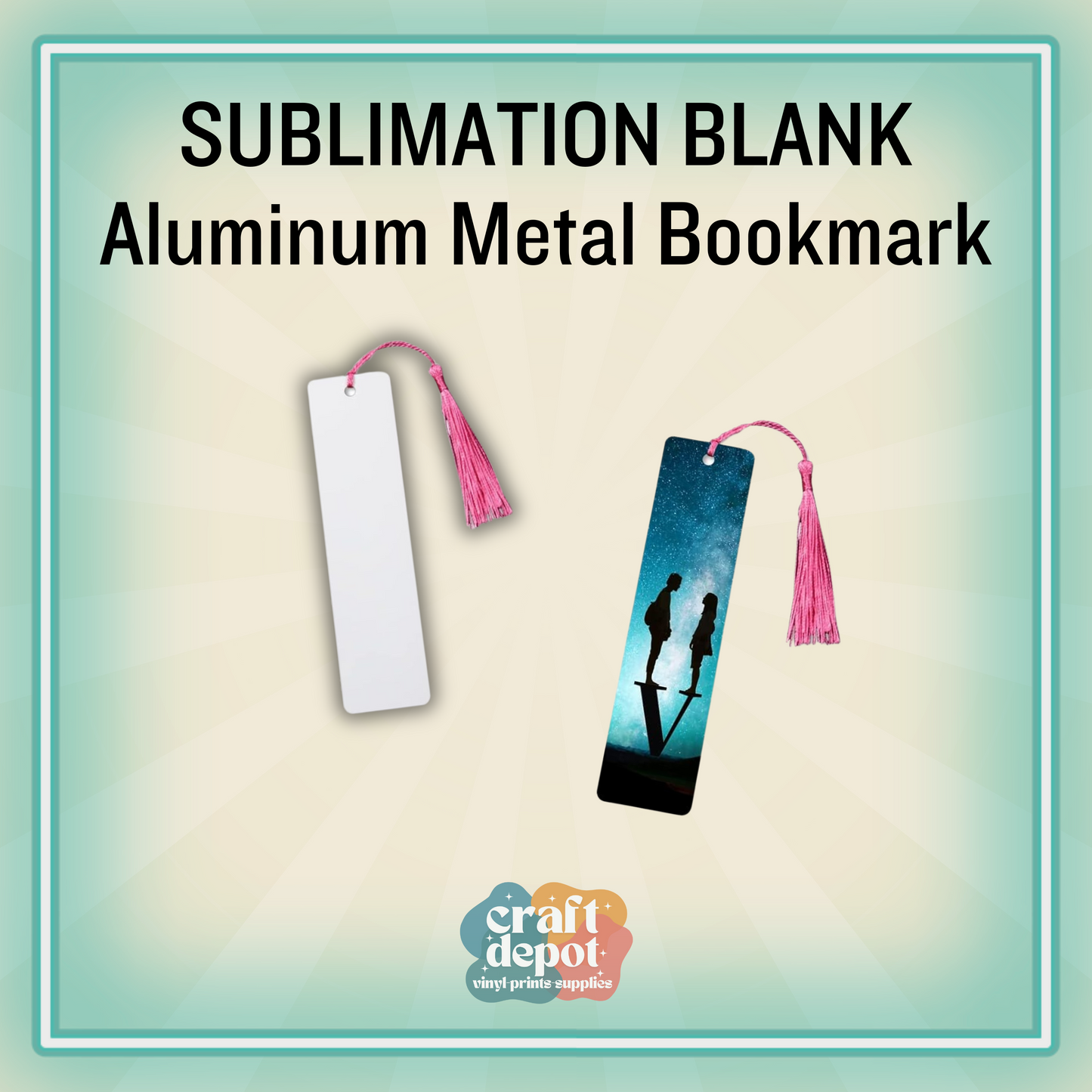 Sublimation Blank Aluminum Metal Bookmark