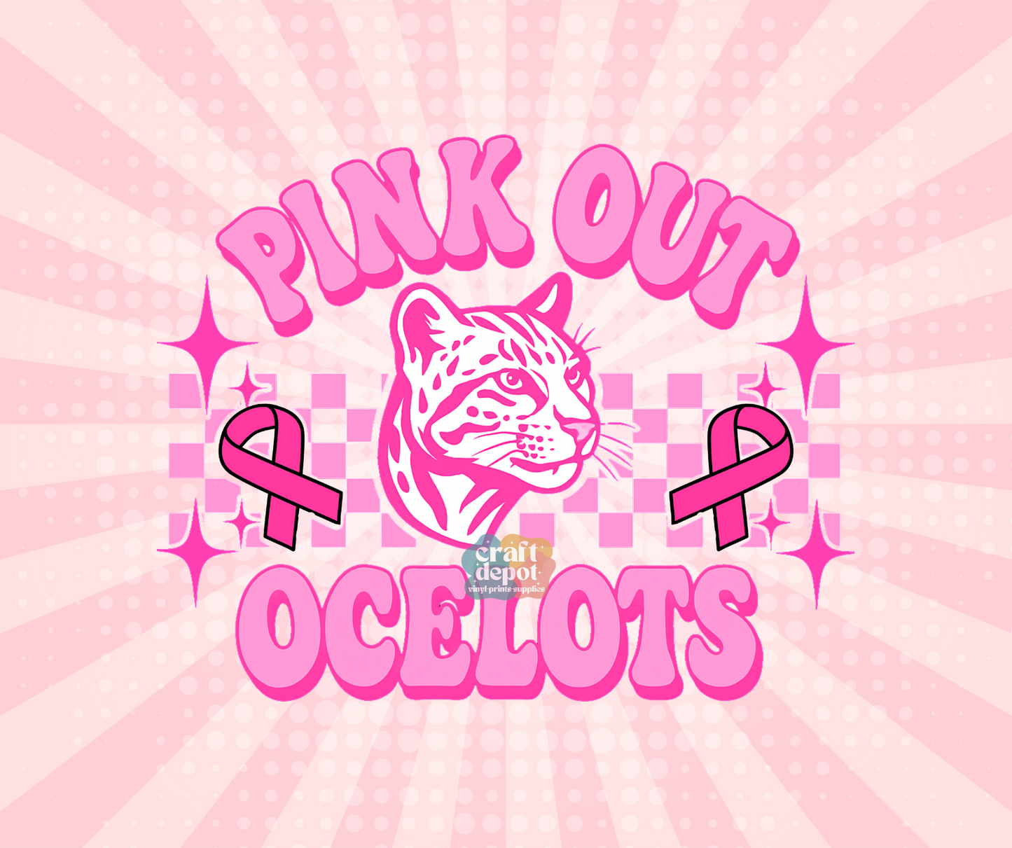 DTF PRINT- Pink Out-Breast Cancer Awareness-Ocelots