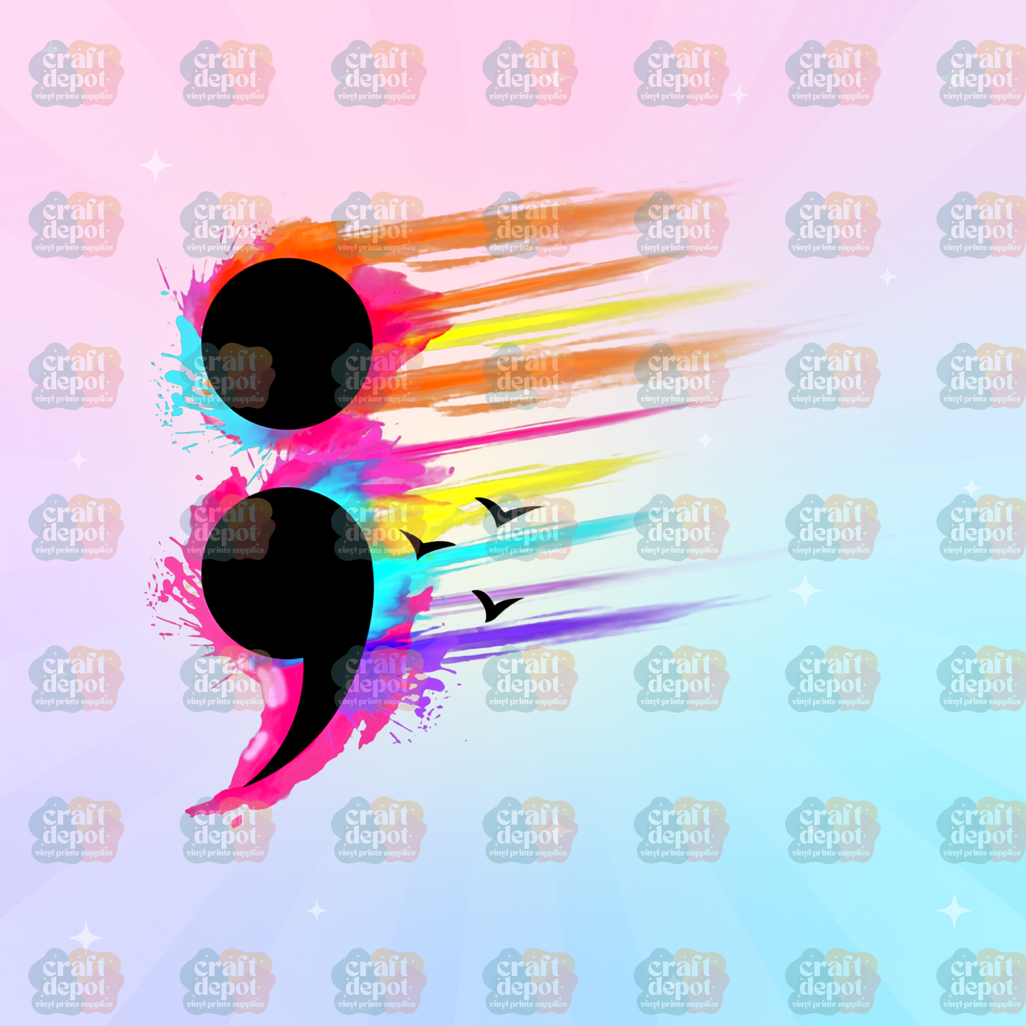 DTF PRINT-Semi Colon-Mental Health Awareness