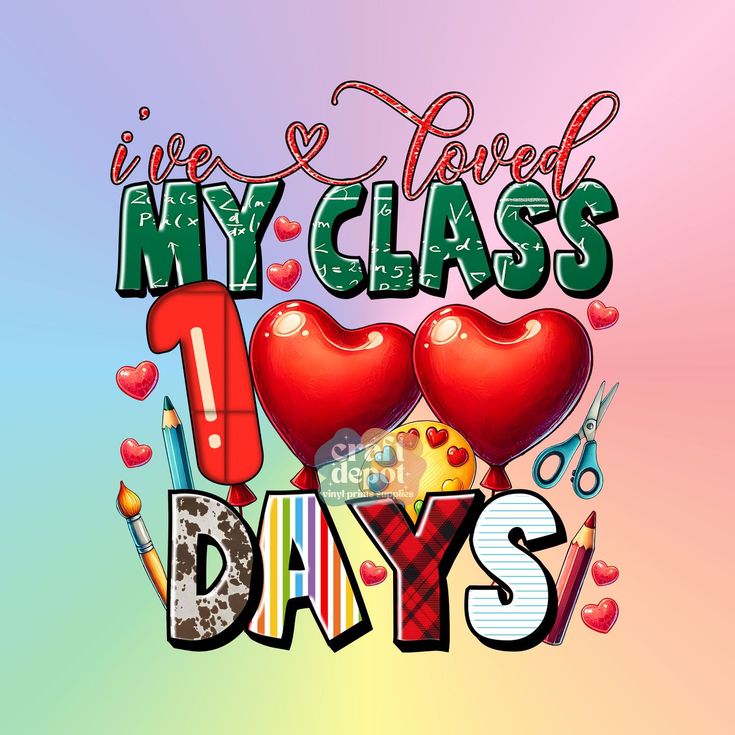 DTF PRINT-100 Days of School-95