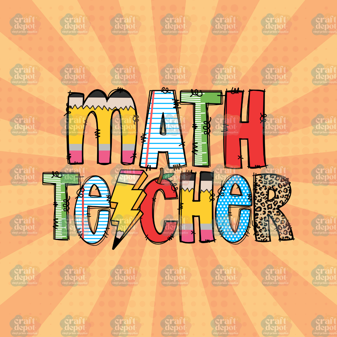 DTF PRINT-Math Teacher-School