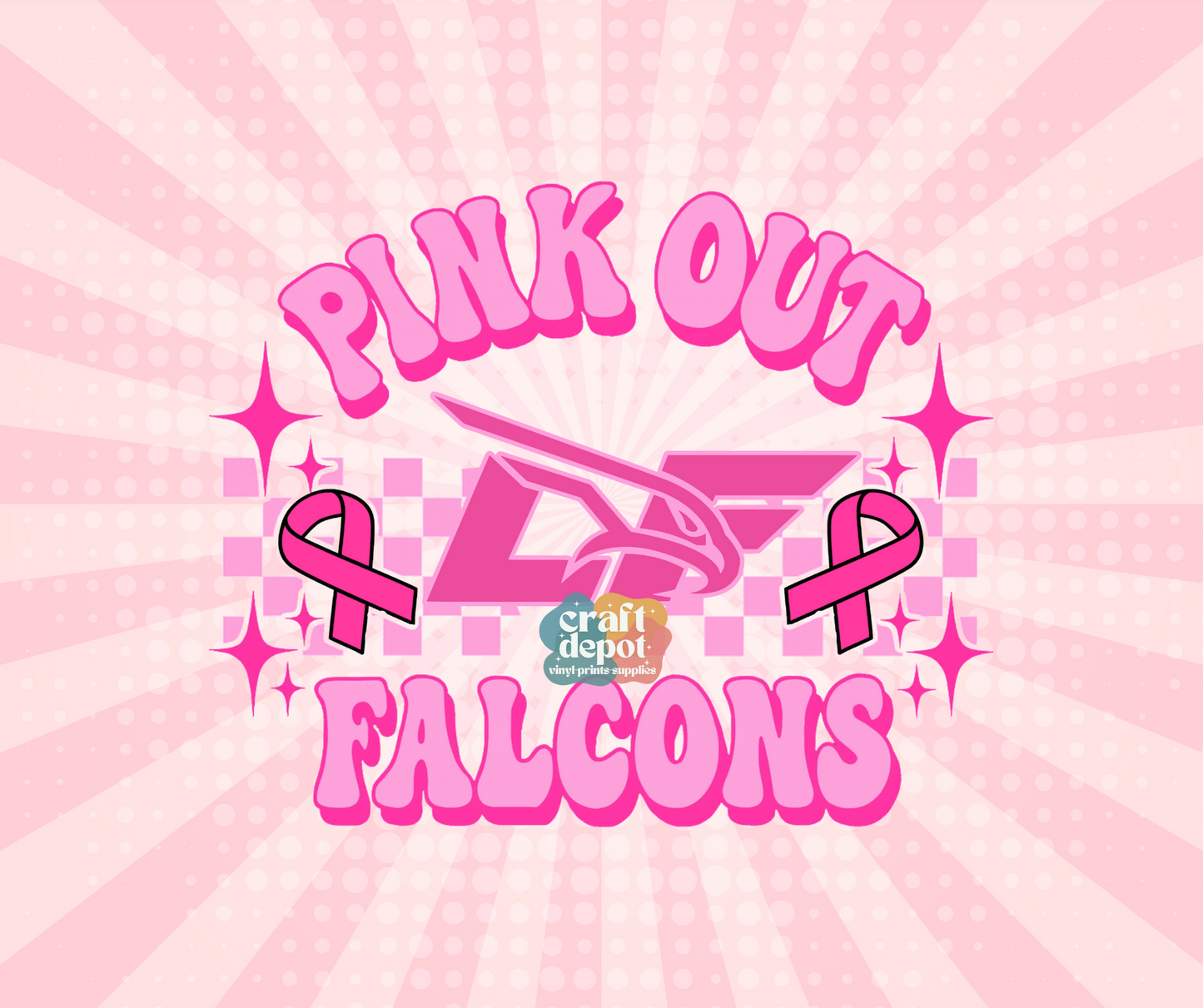 DTF PRINT- Pink Out-Breast Cancer Awareness-LF Falcons
