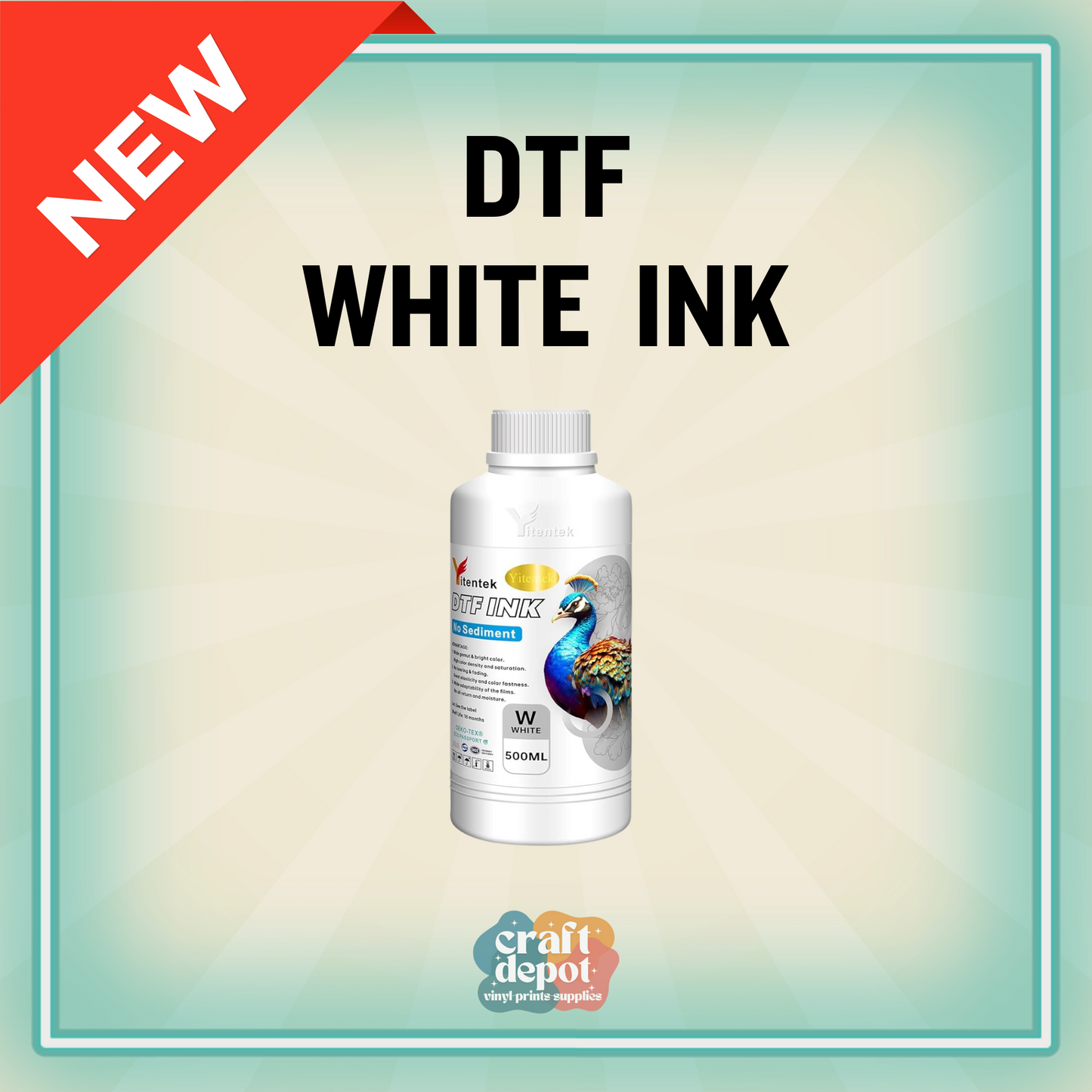 DTF Ink-WHITE-500ml bottle