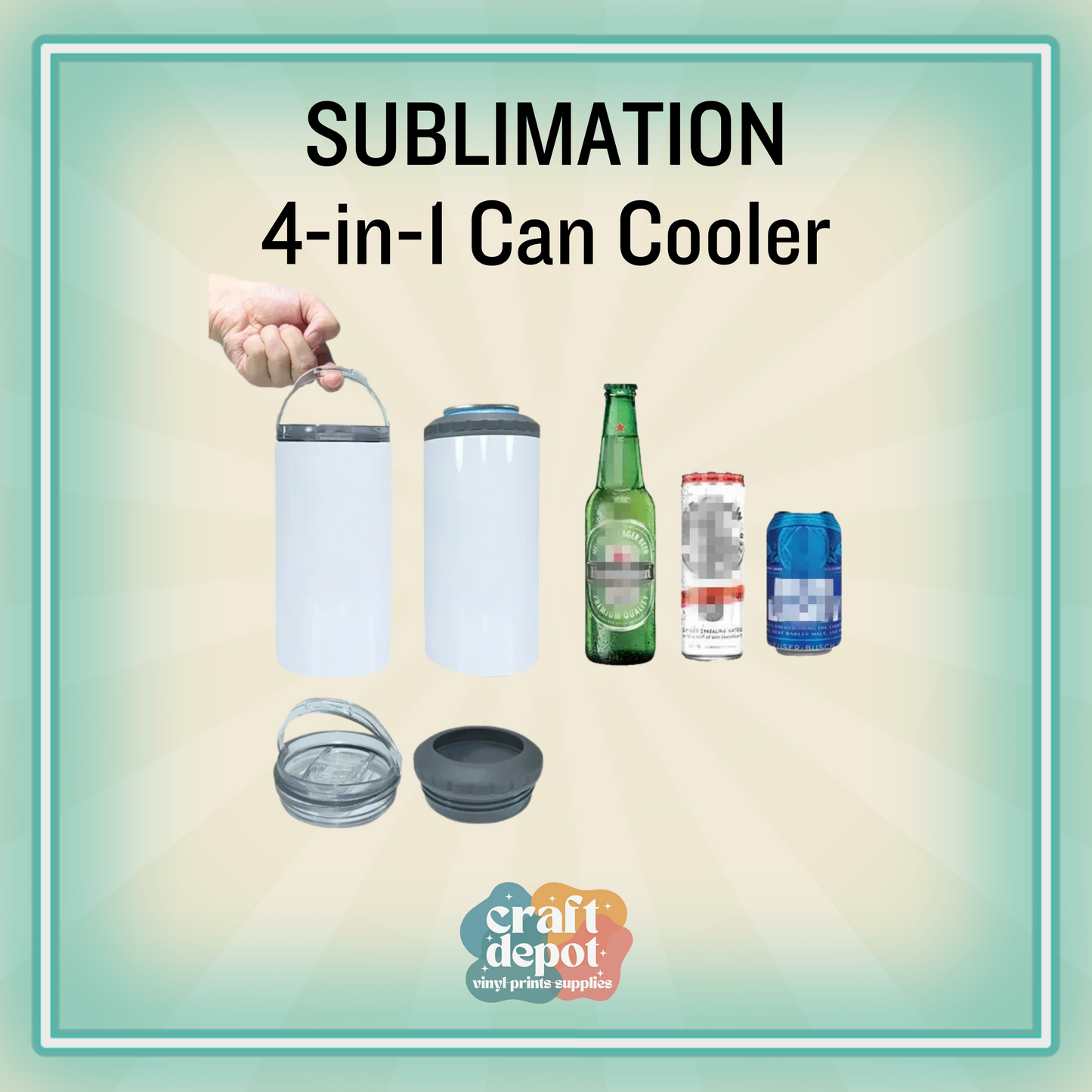 SUBLIMATION-Can Cooler-4-in-1