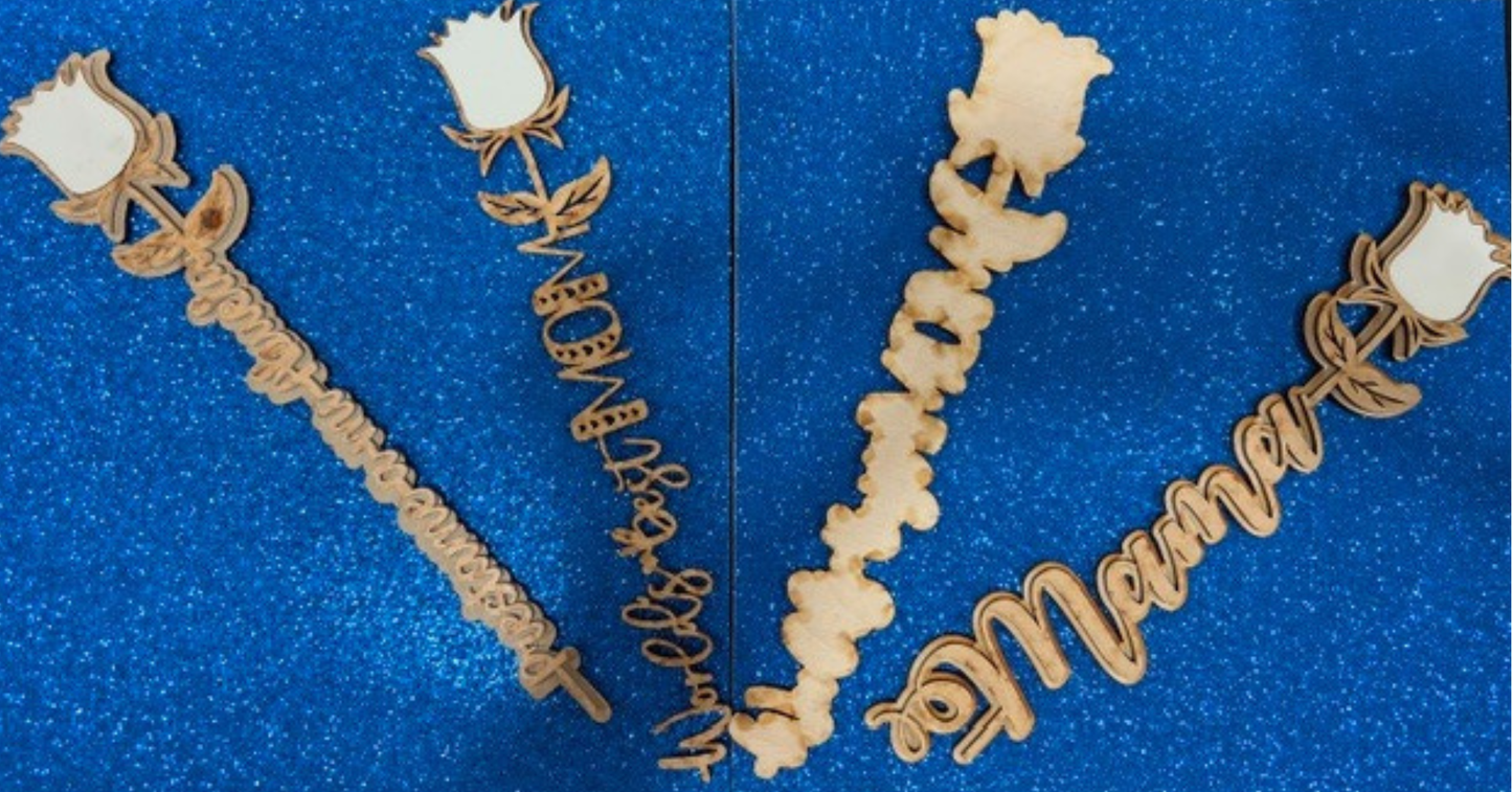 Blank Wood Sublimation Flowers