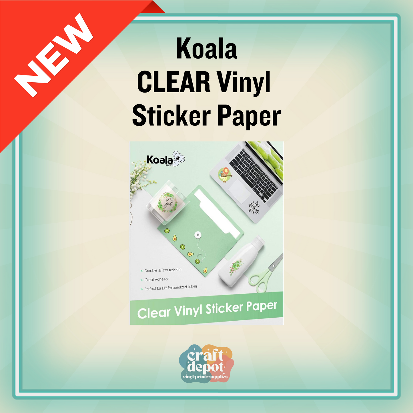 KOALA Printable Clear Vinyl Sticker Paper
