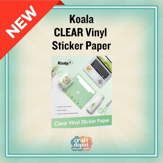 KOALA Printable Clear Vinyl Sticker Paper