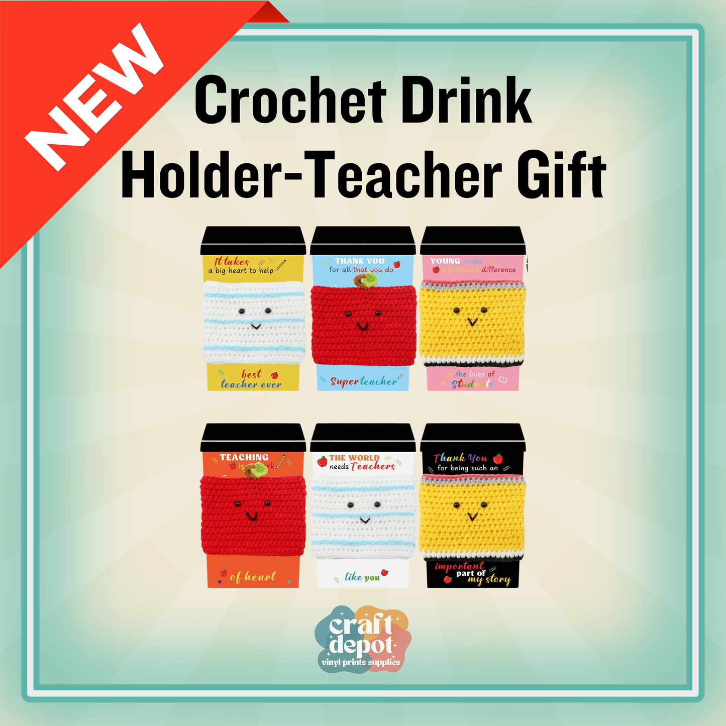 Crochet Cup Holder-Teacher Gifts