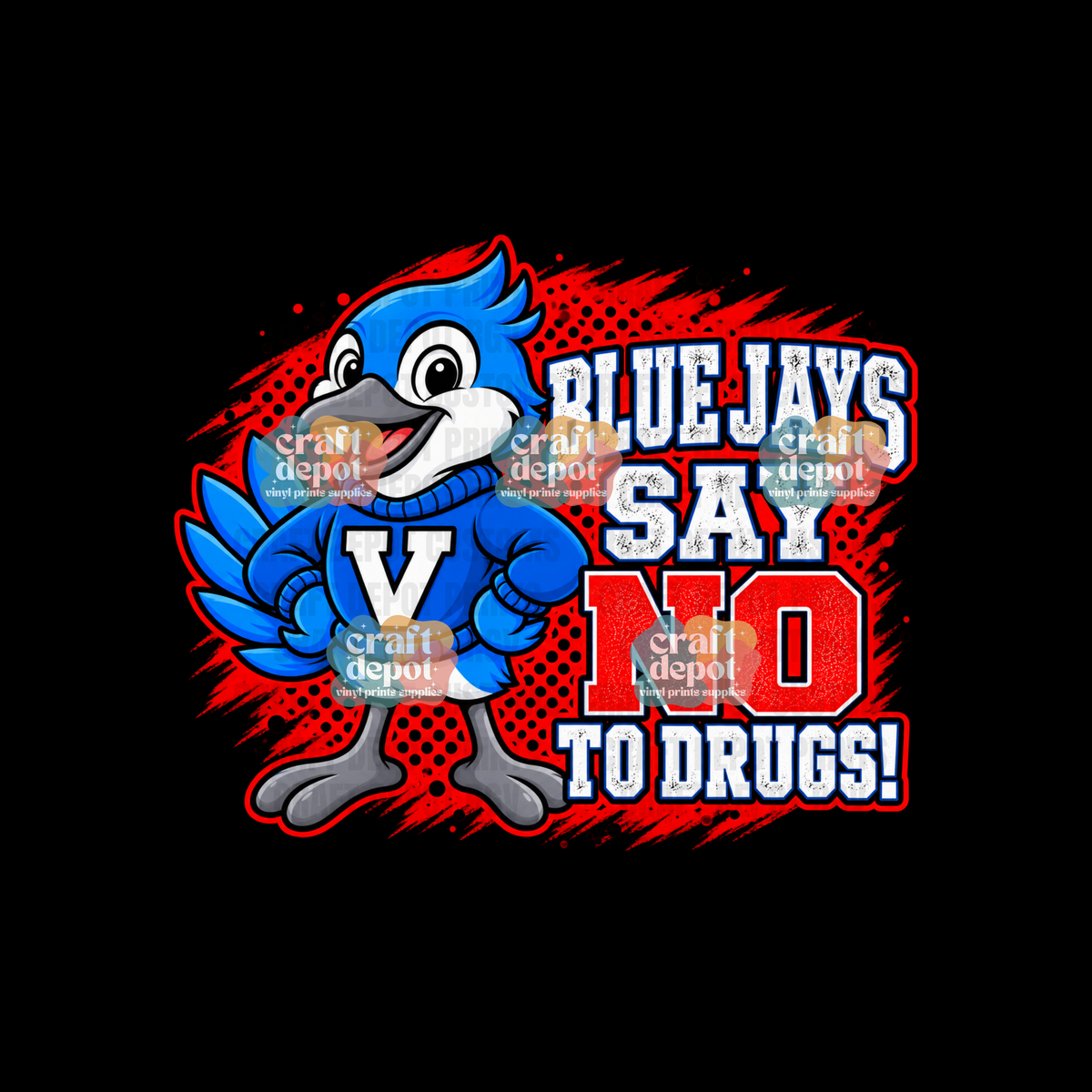 DTF PRINT-Red Ribbon Week-Drug Free-October-Say No to Drugs-Blue Jays