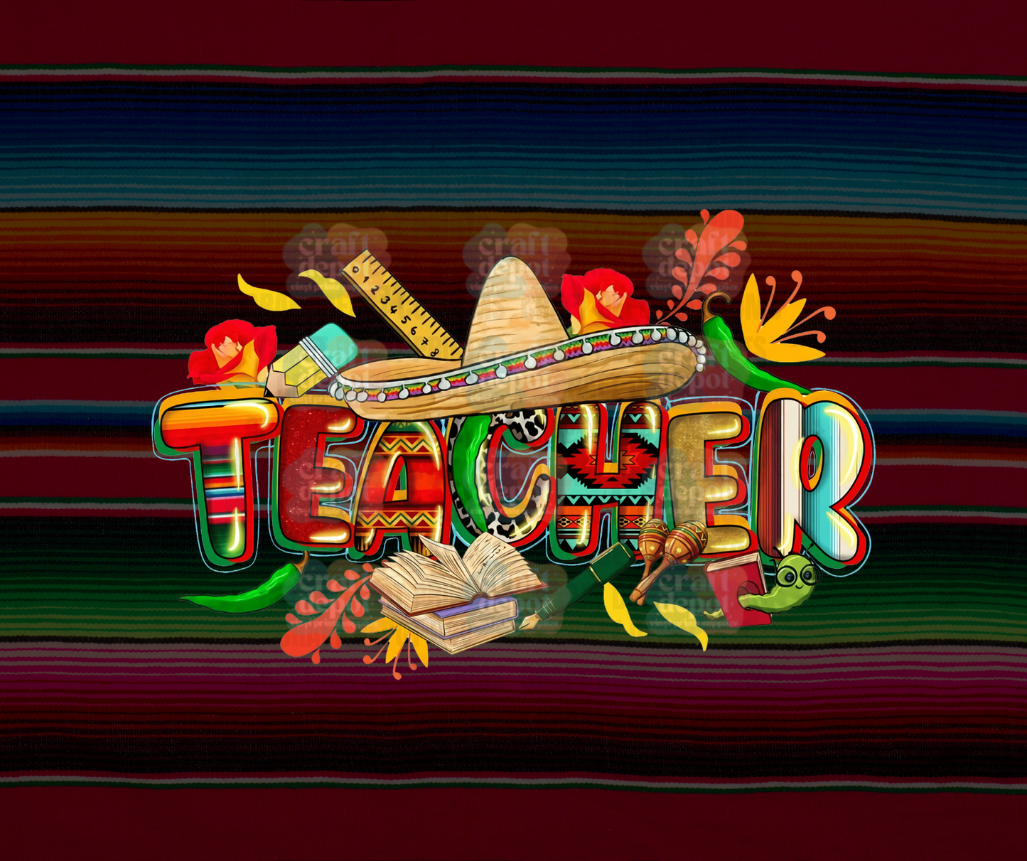 DTF PRINT- Cinco de mayo-Charro-Mexican-Fiesta-Hispanic-Latino-Teacher-9