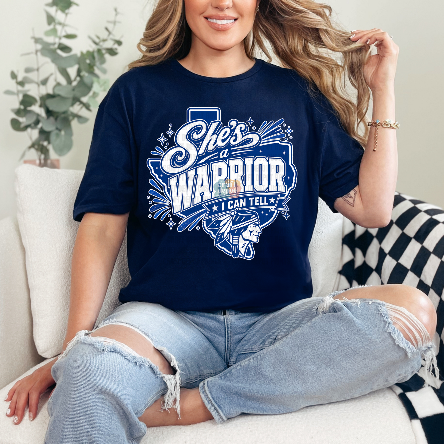 DTF PRINT-She's a Warrior