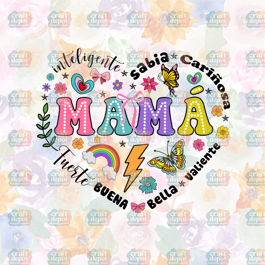 DTF PRINT-Mama Heart -Mom