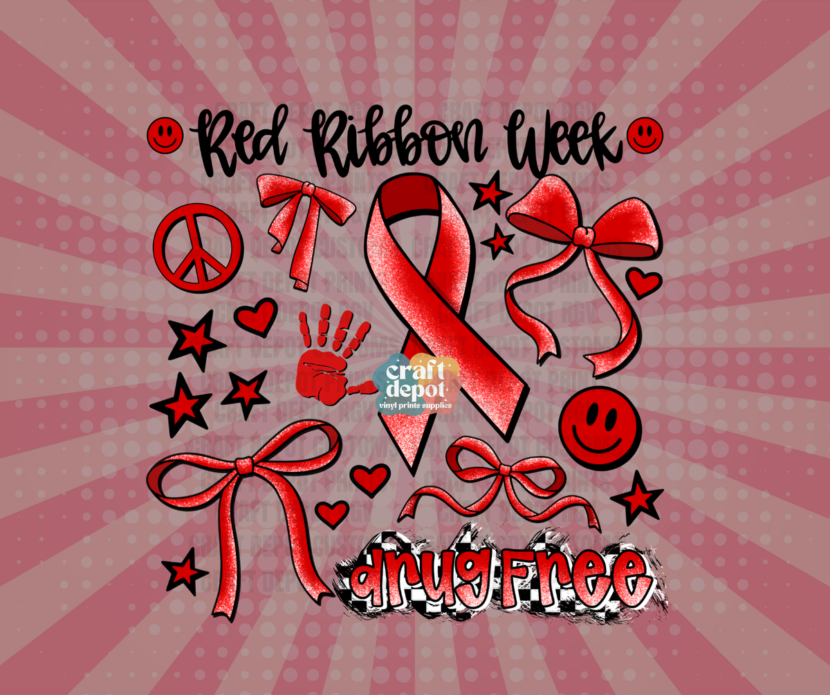 DTF PRINT-Red Ribbon Week-Drug Free-October-26