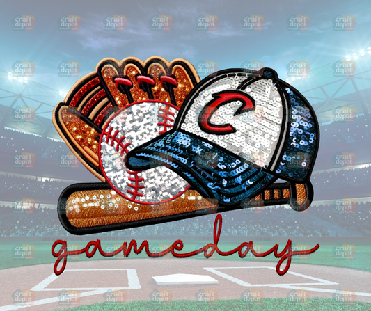 DTF PRINT-FAUX SEQUINS-Cleveland Guardians-Baseball