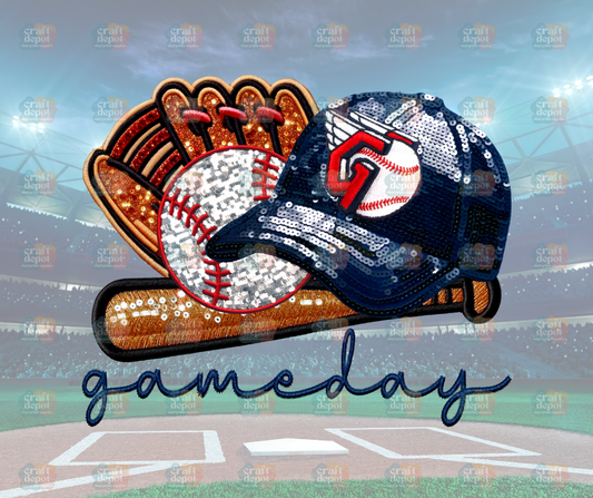 DTF PRINT-FAUX SEQUINS-Guardians-Baseball