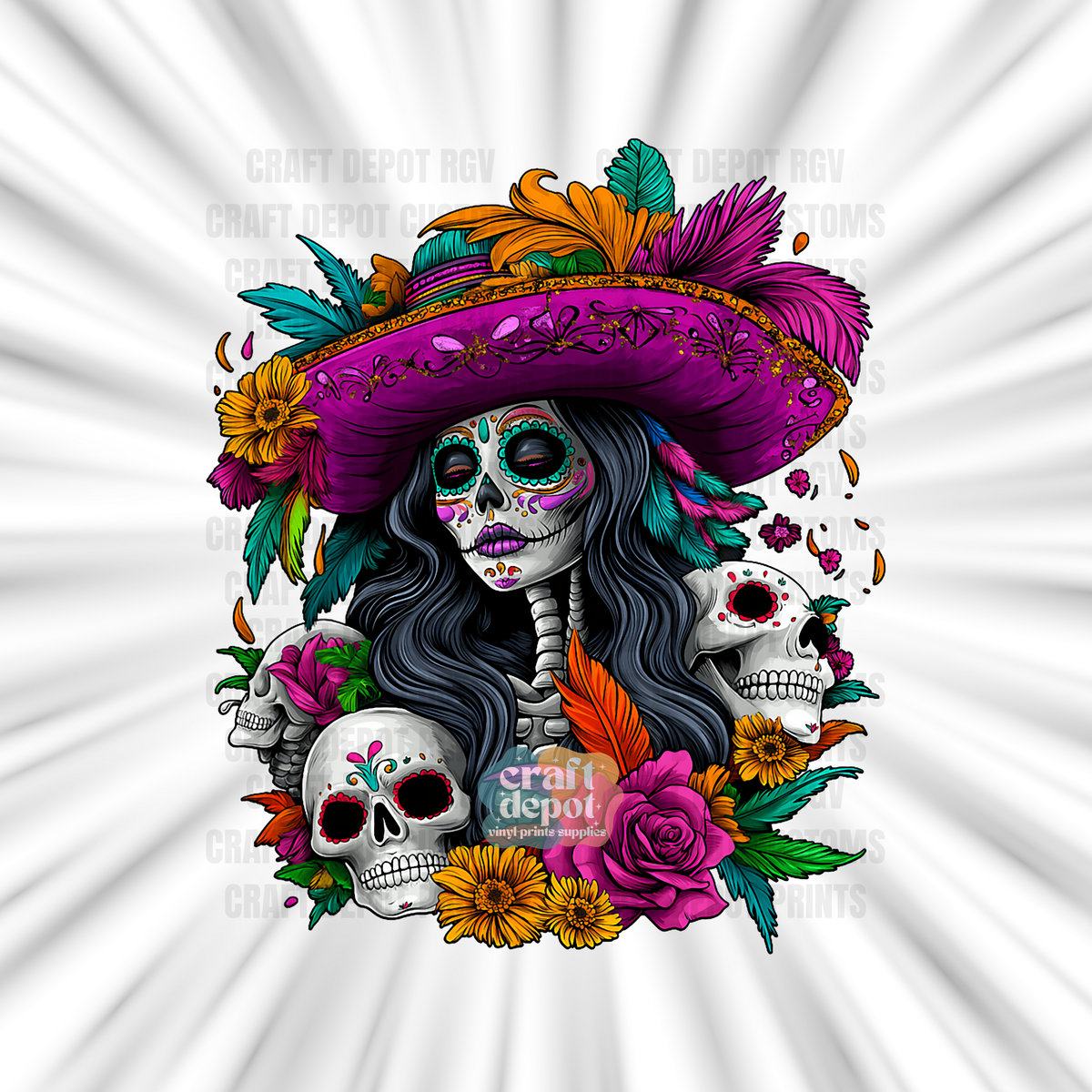 DTF PRINT-Catrina-Dia De Los Muertos-19