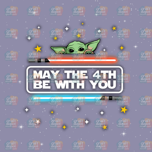 DTF PRINT-May the 4th be with you-Baby Yoda